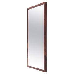 Miroir mural du milieu du siècle en bois de rose par Aksel Kjersgaard, style danois moderne, années 1960