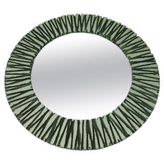 Vintage Midcentury Wall Mirror with Brutalist Aluminum Frame Casper Studioguss, 1970s