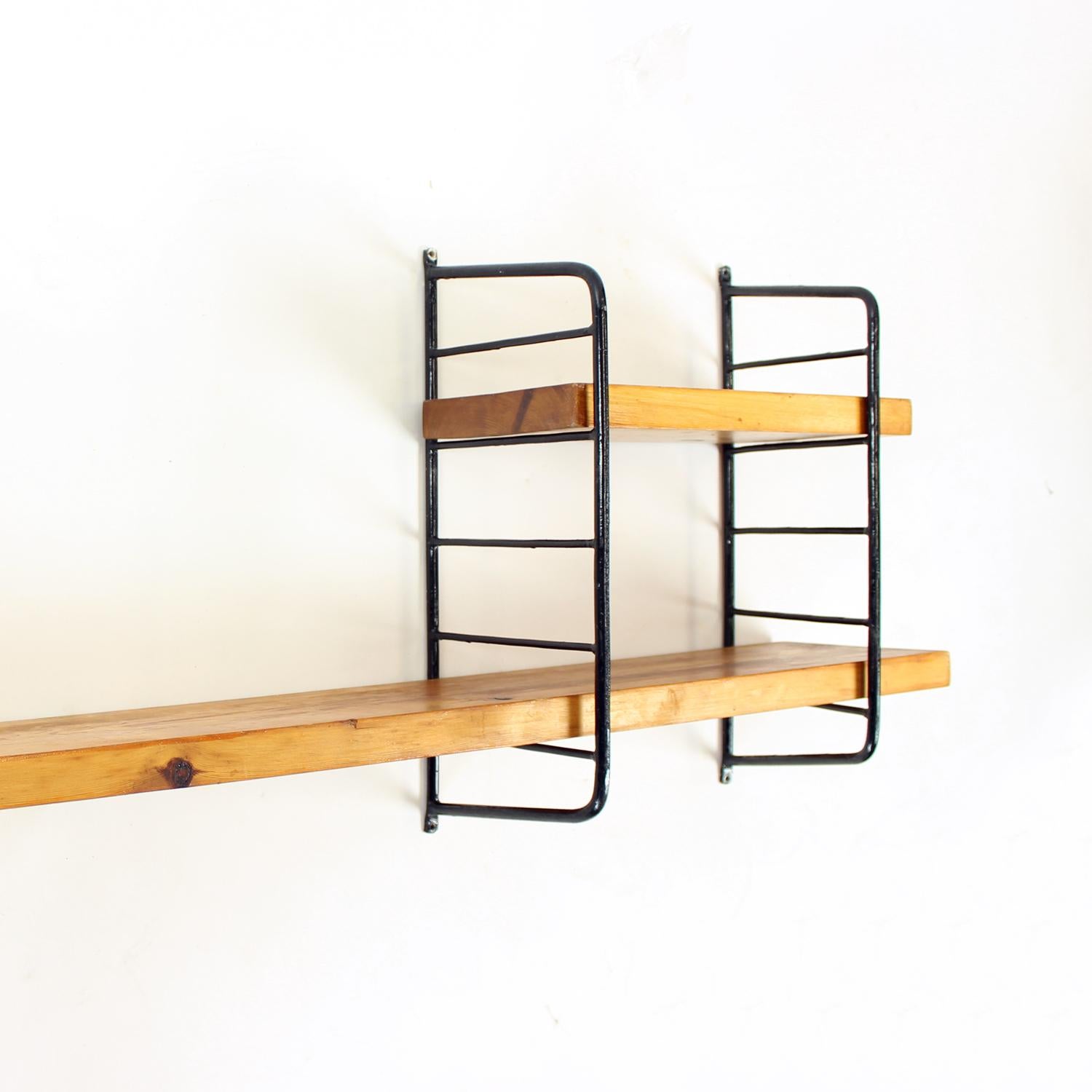 Mid-Century Modern Midcentury Wall Mounted Shelf System, Czechoslovakia 1960s For Sale