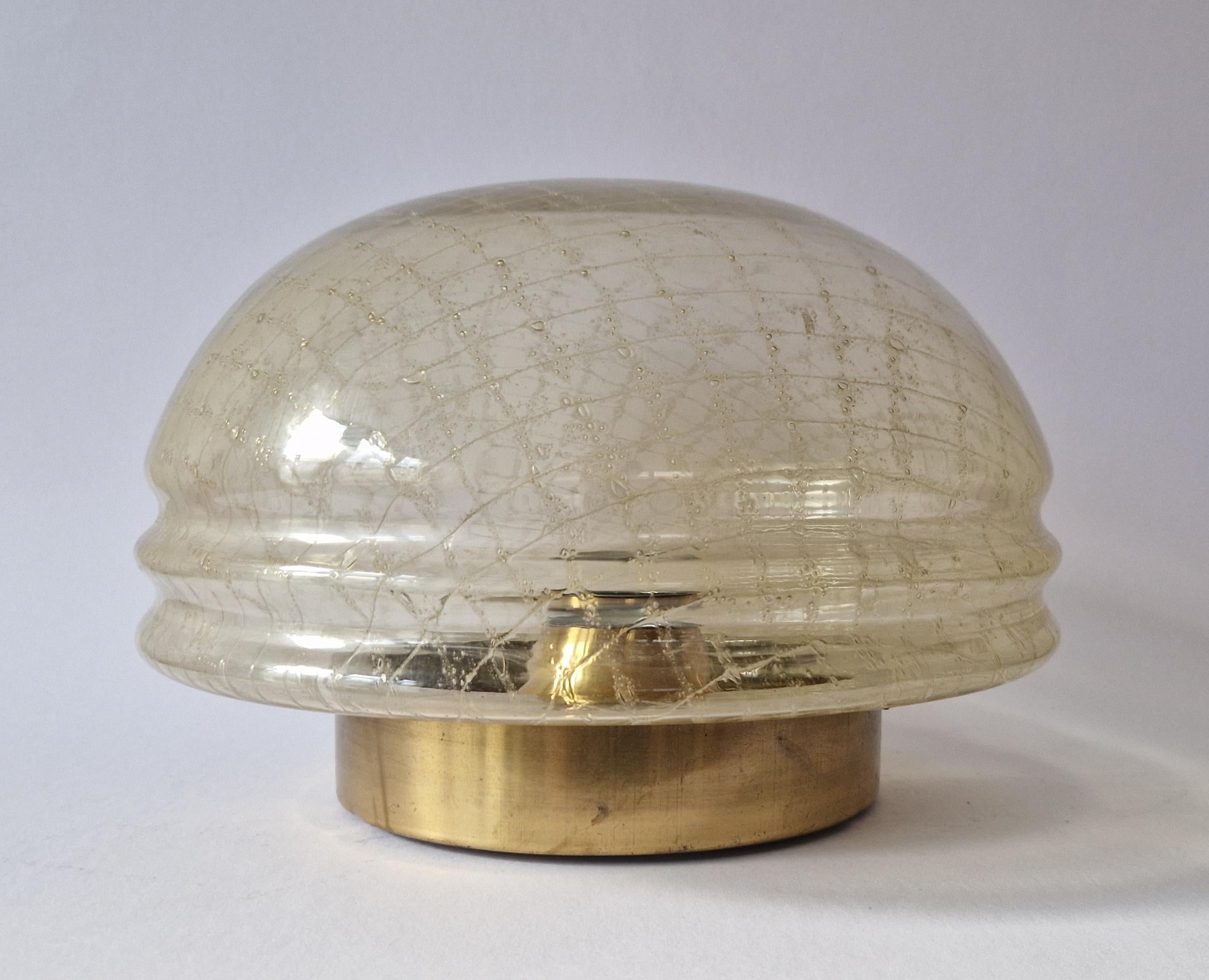 Midcentury Wall or Ceiling Brass Lamp, Flush Mount, Germany, 1960s 7