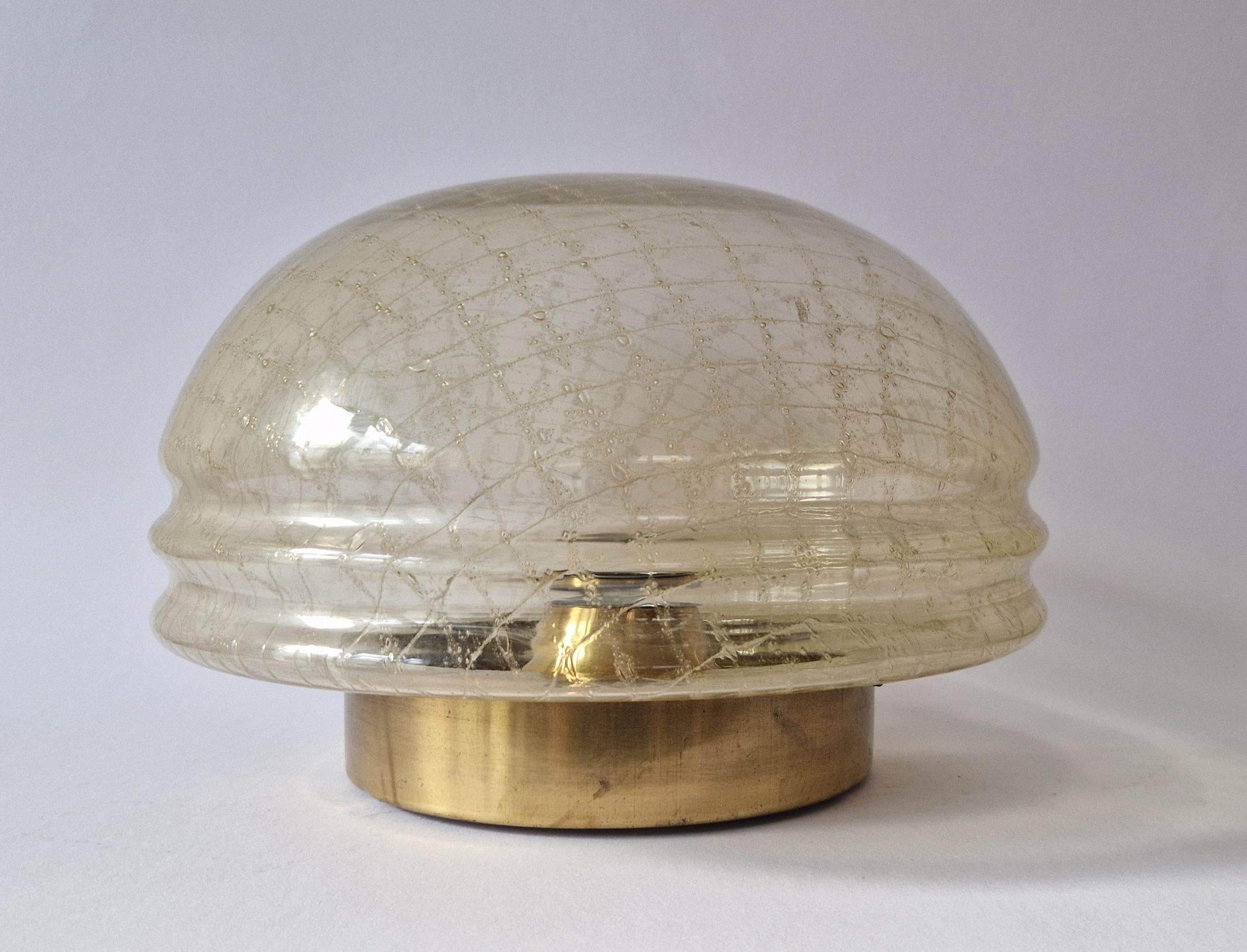 Midcentury Wall or Ceiling Brass Lamp, Flush Mount, Germany, 1960s 8