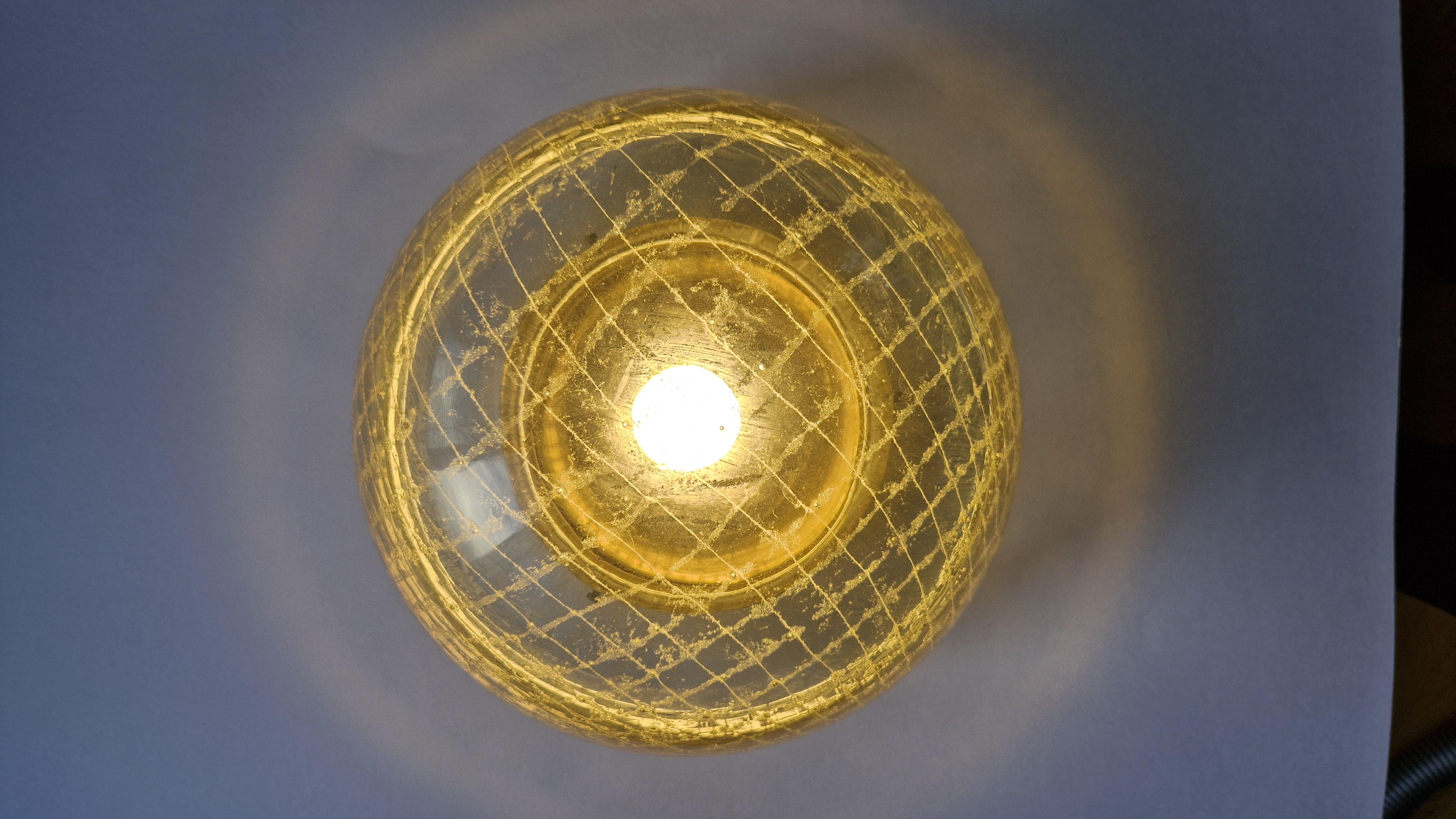 Midcentury Wall or Ceiling Brass Lamp, Flush Mount, Germany, 1960s 1