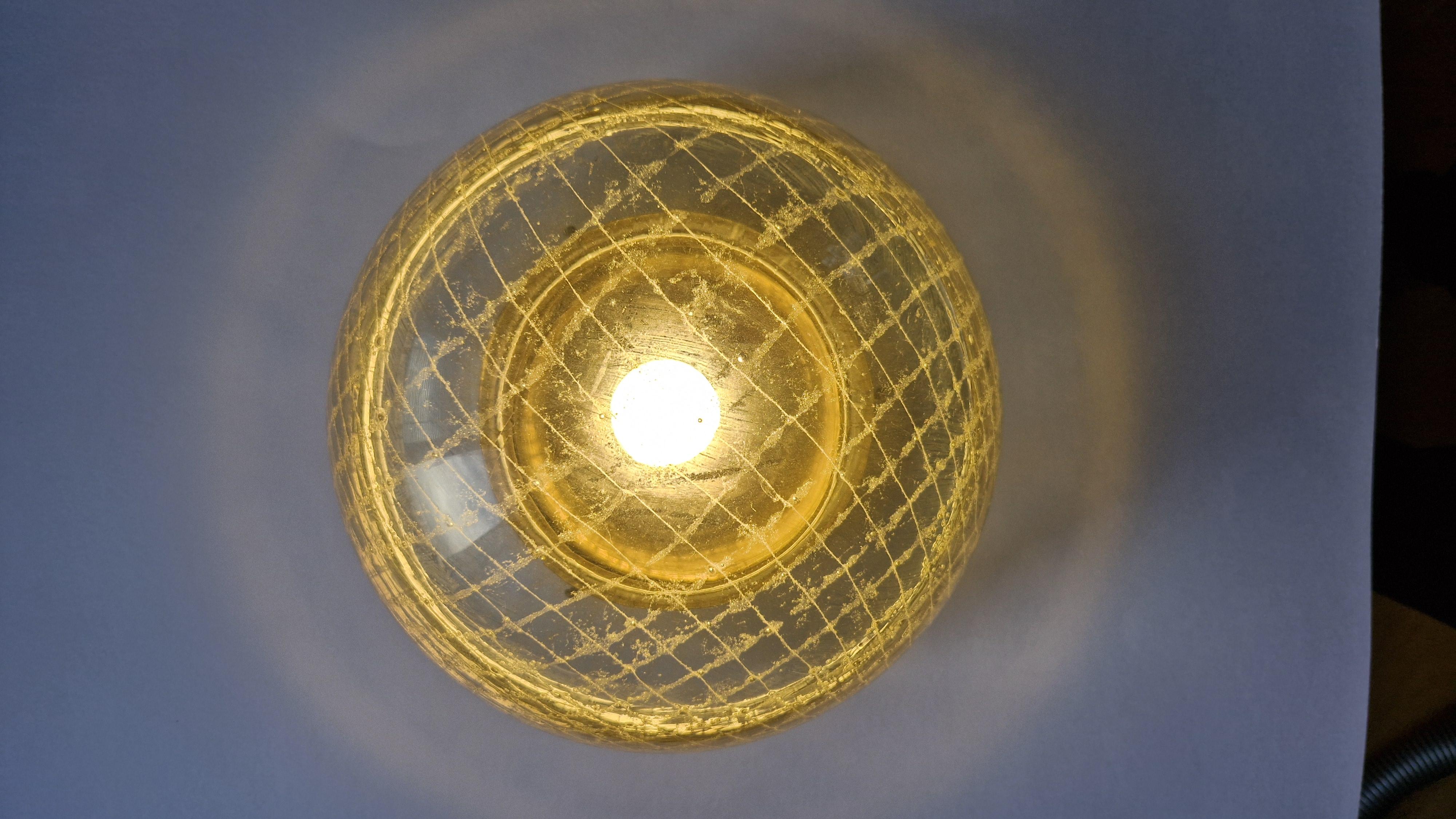 Midcentury Wall or Ceiling Brass Lamp, Flush Mount, Germany, 1960s 2
