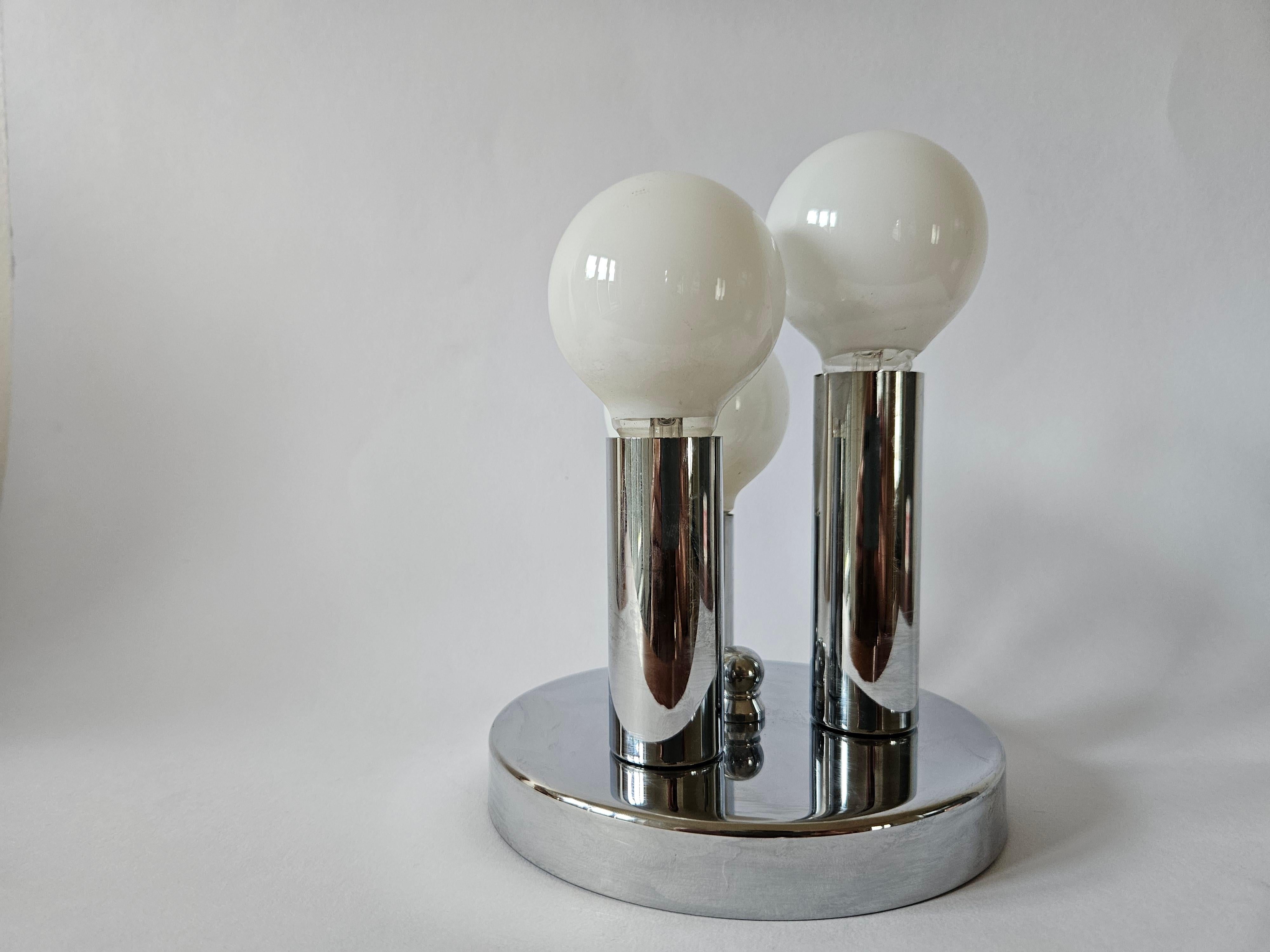 Cromo Lampada da parete o da soffitto del Medioevo, montaggio ad incasso, Sölken Leuchten, anni '70 in vendita