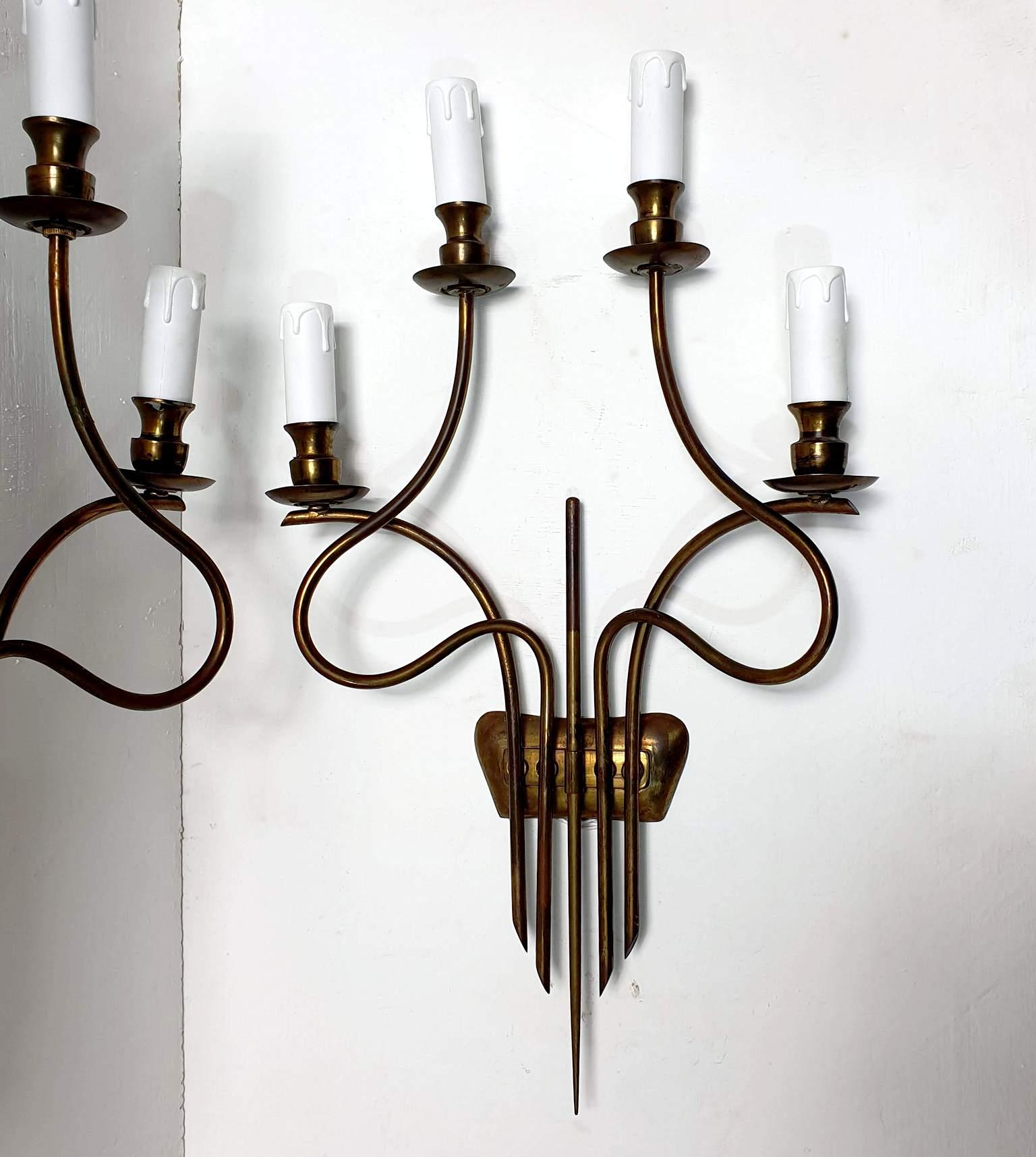 Mid-Century Modern Midcentury Wall Sconces by Guglielmo Ulrich For Sale