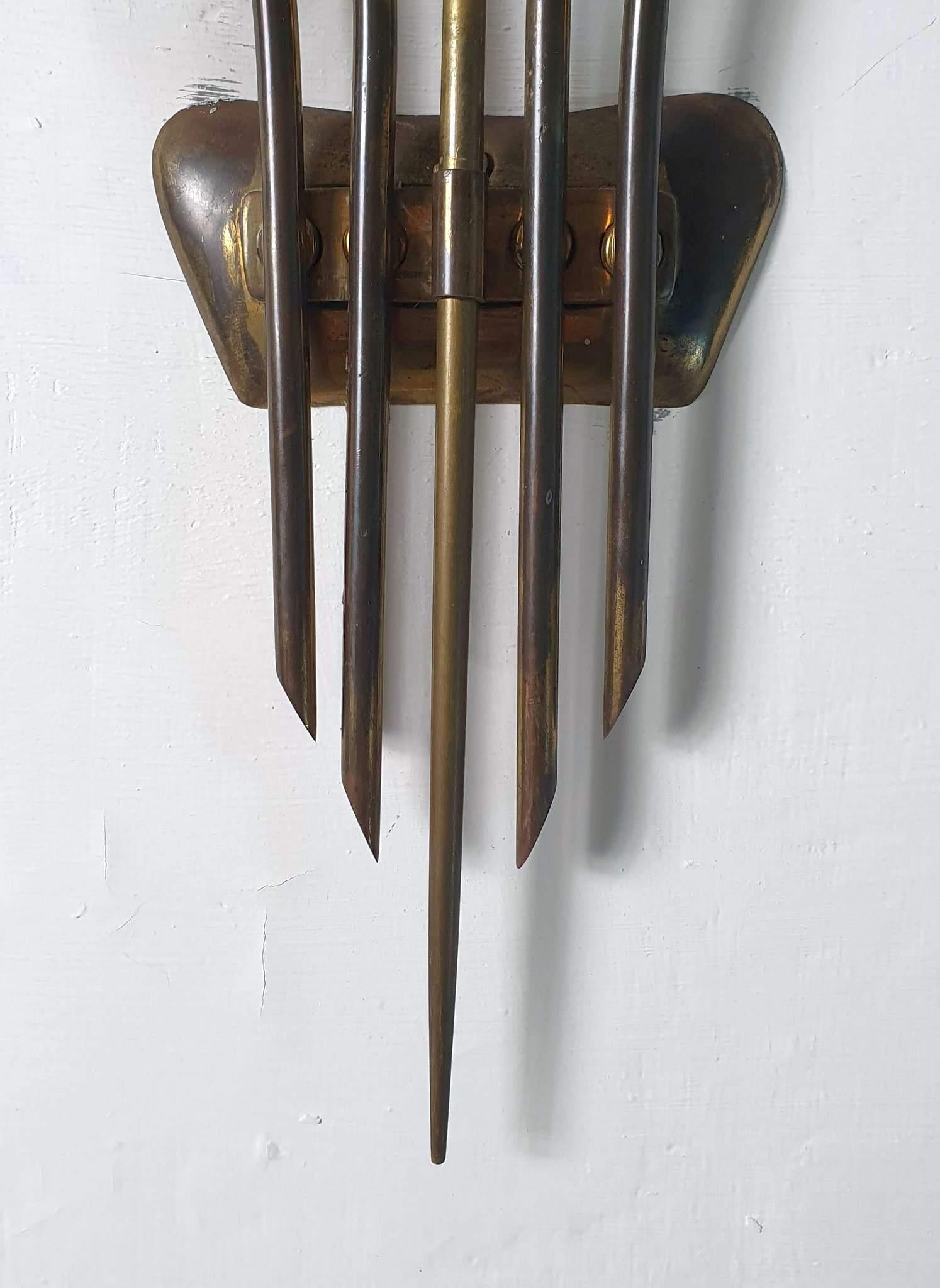 Brass Midcentury Wall Sconces by Guglielmo Ulrich For Sale