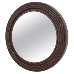 Midcentury Wall Space Age Mirror, Italy, 1970s