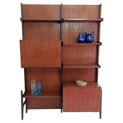 Retro Midcentury Wall Unit Bookshelf by Fratelli Proserpio, Italy