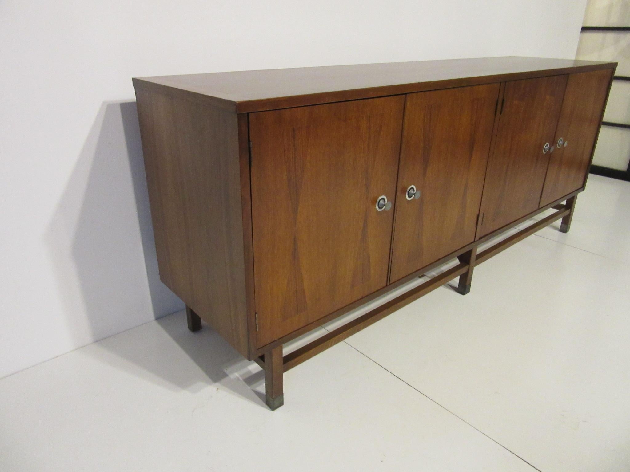 Mid-Century Modern Midcentury Walnut and Rosewood Credenza / Sever Buffet