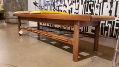 Midcentury Walnut Channel Bench
