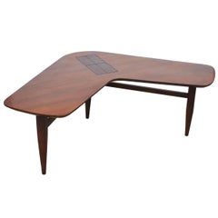 Midcentury Walnut Boomerang Coffee Table