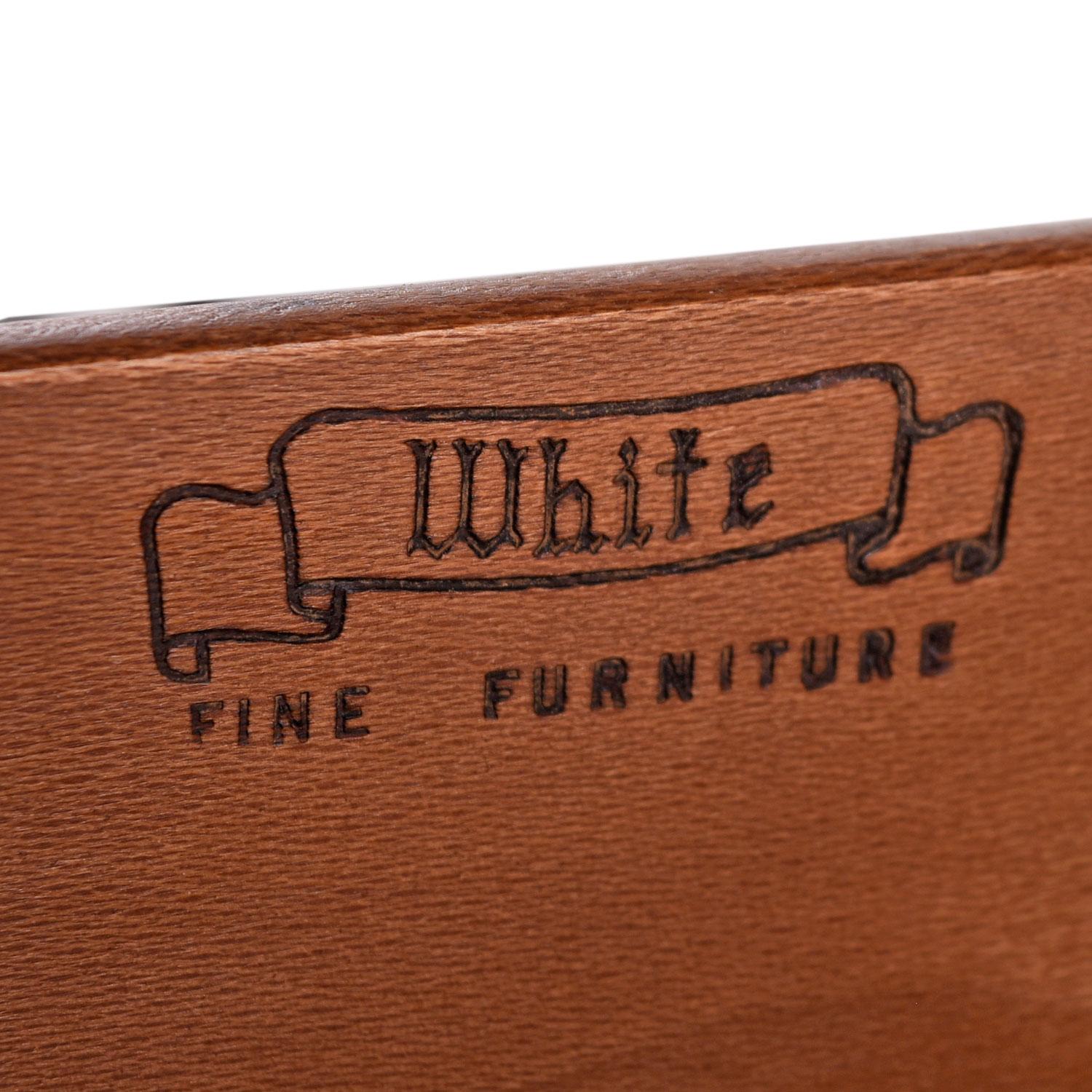 Mid-Century Modern Midcentury Walnut Brass Accent Sideboard Credenza by White Fine Furniture