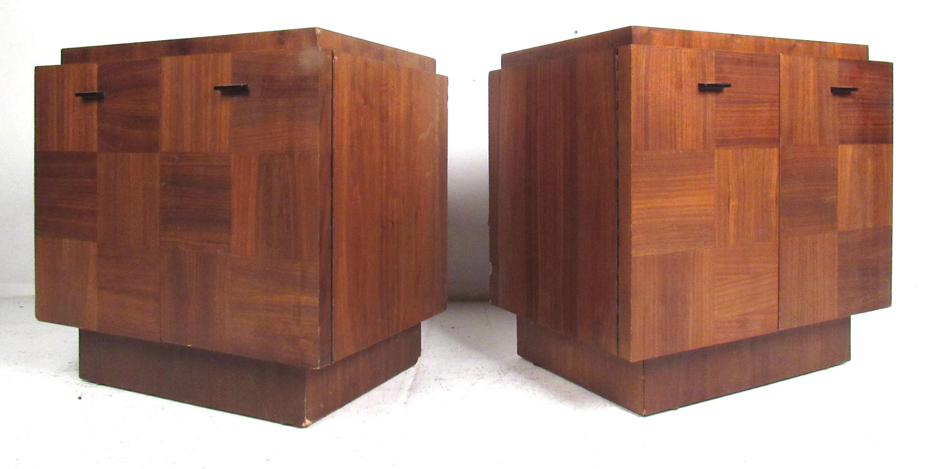 Midcentury Walnut Brutalist Bedroom Suite 2