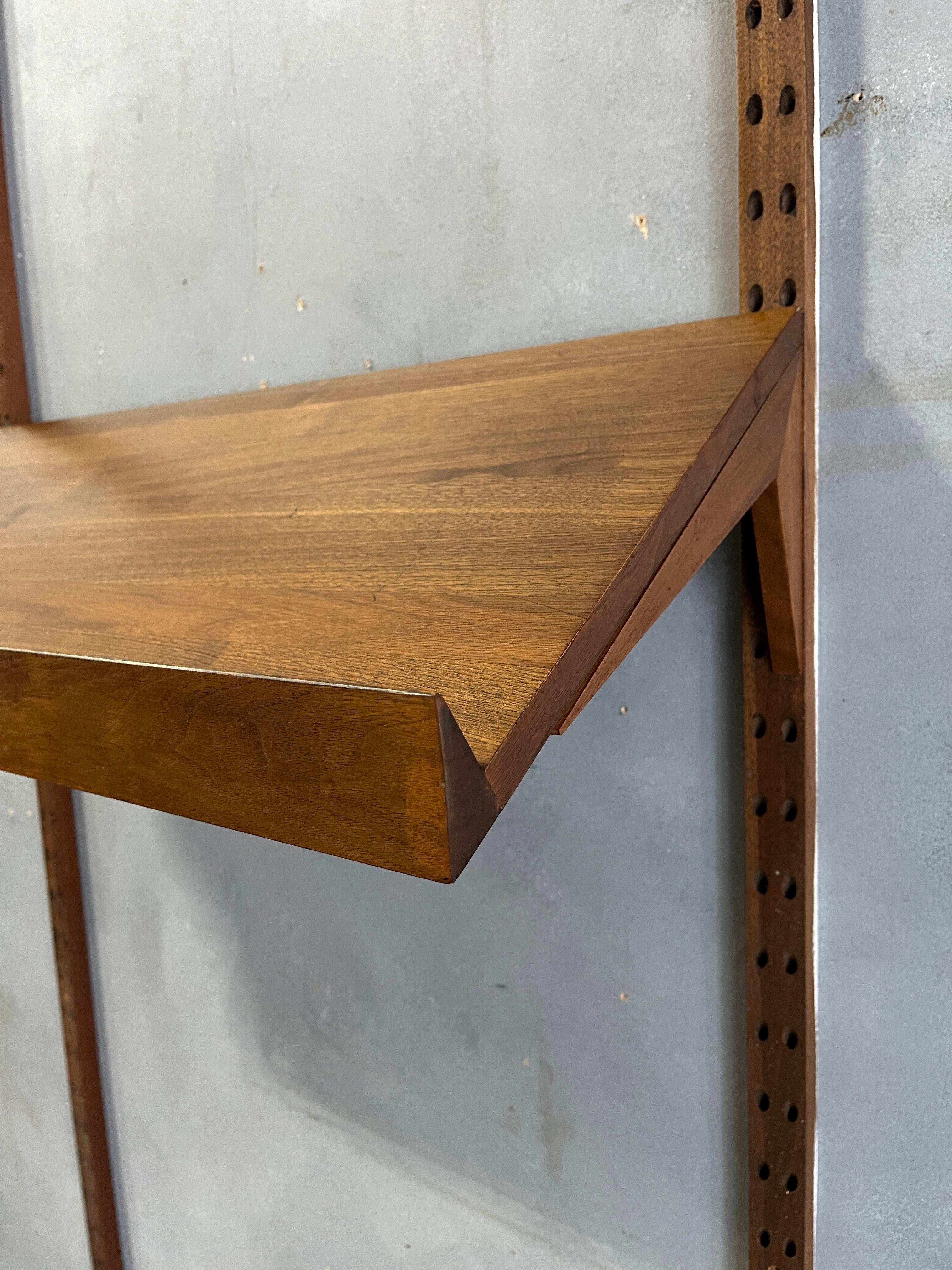 20th Century Midcentury Walnut Cado Display Shelf  For Sale