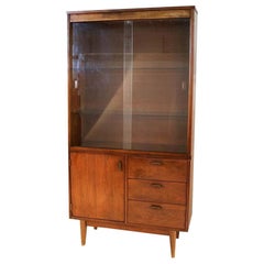 Midcentury Walnut China Cabinet