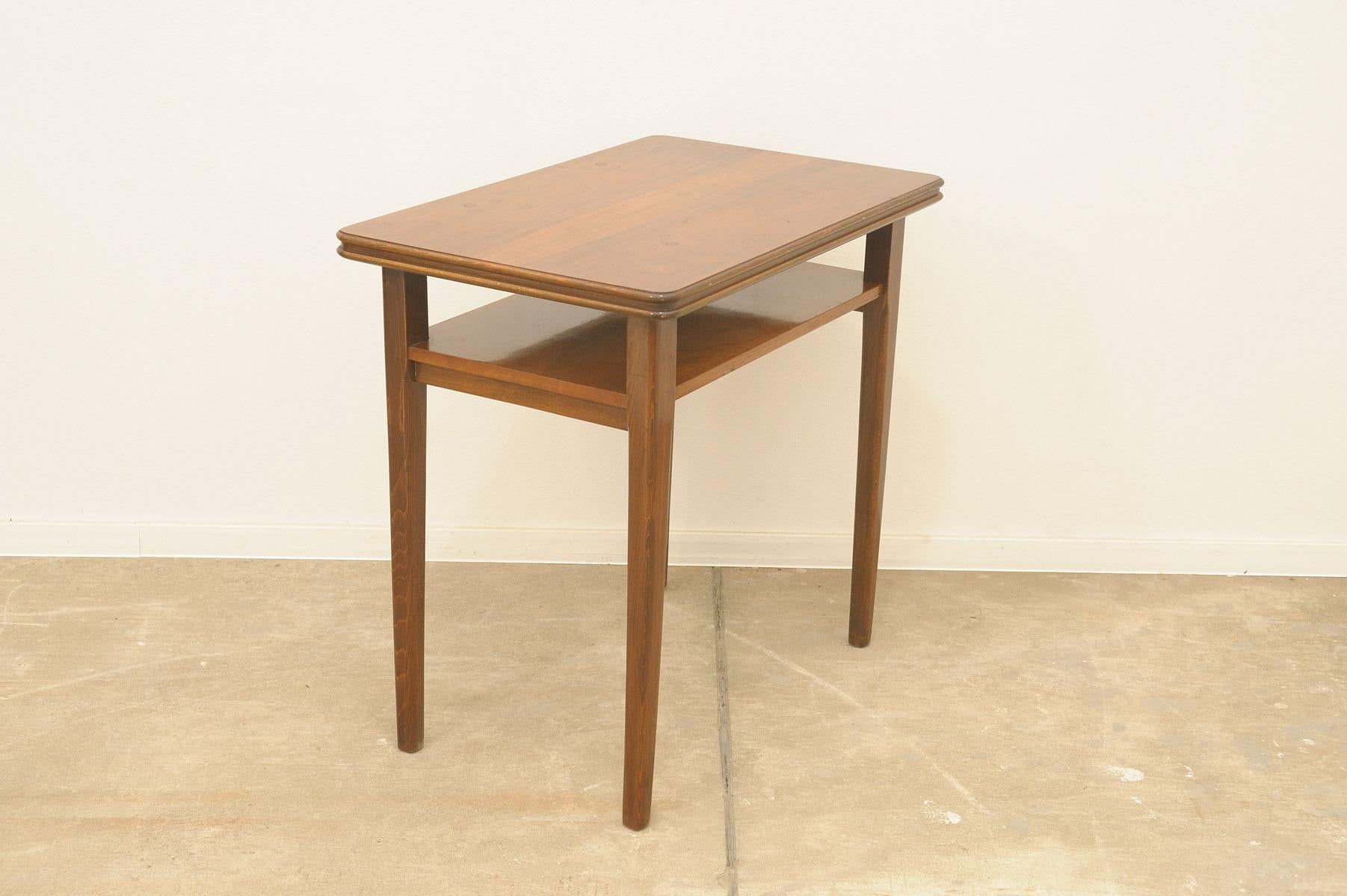 Wood  Midcentury walnut coffee table, Czechoslovakia, 1950´s For Sale