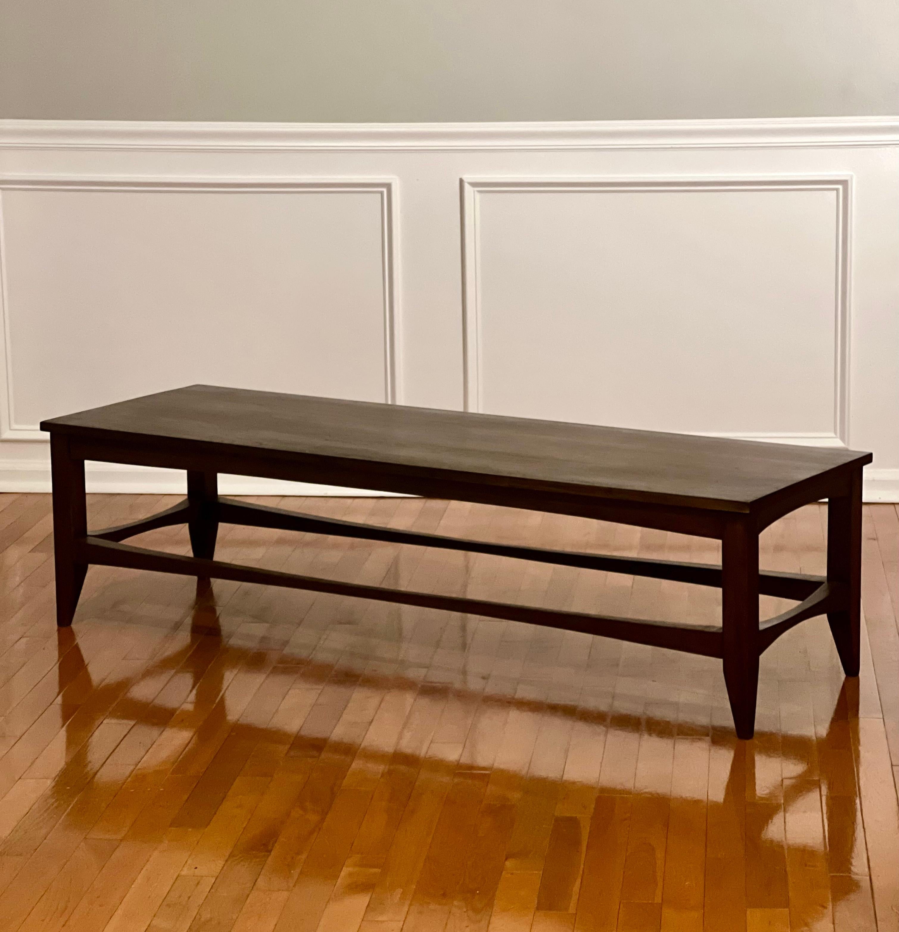 Midcentury Scandinavian Walnut Coffee Table, Refinished For Sale 5