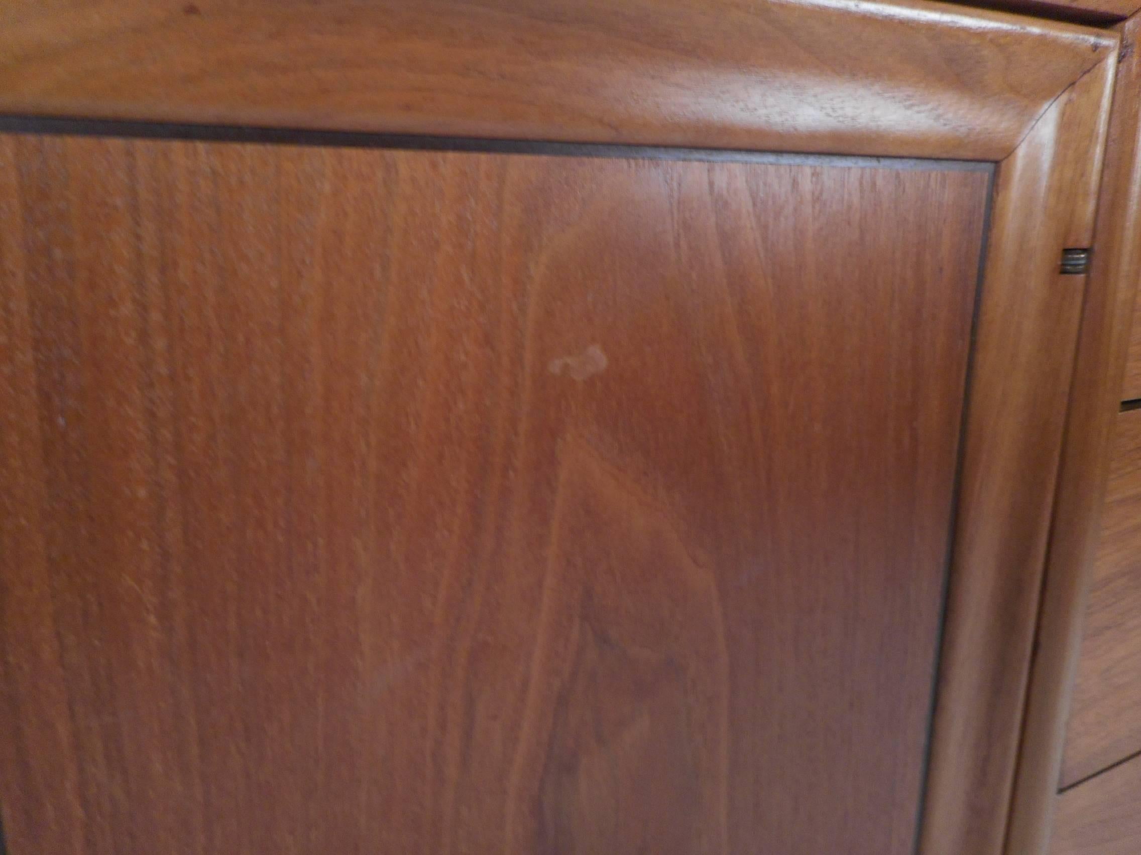 Midcentury Walnut Credenza by Drexel 1