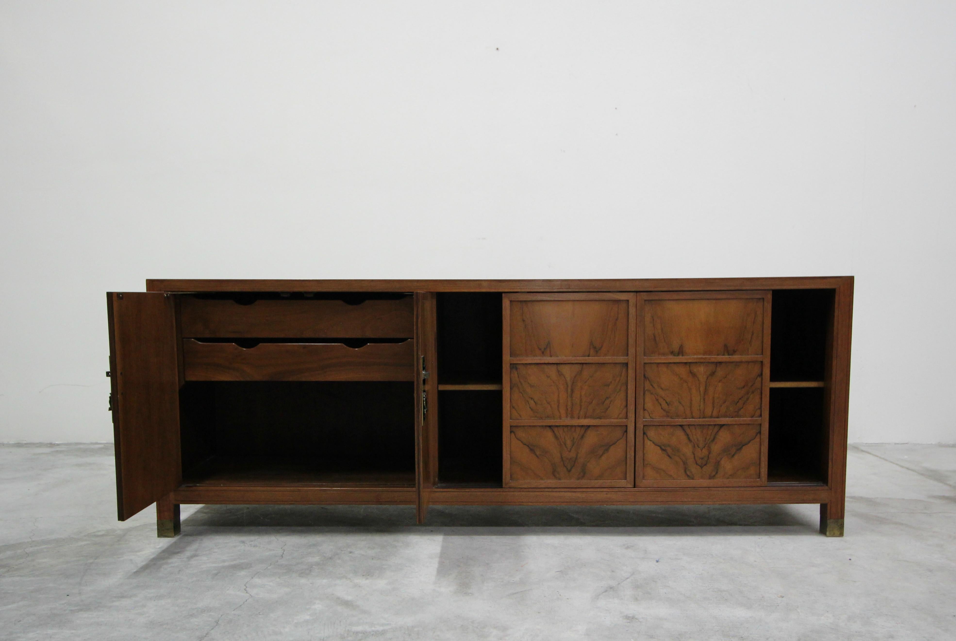 Midcentury Walnut Credenza by Frank Van Steenberg for Baker Far East Collection 1