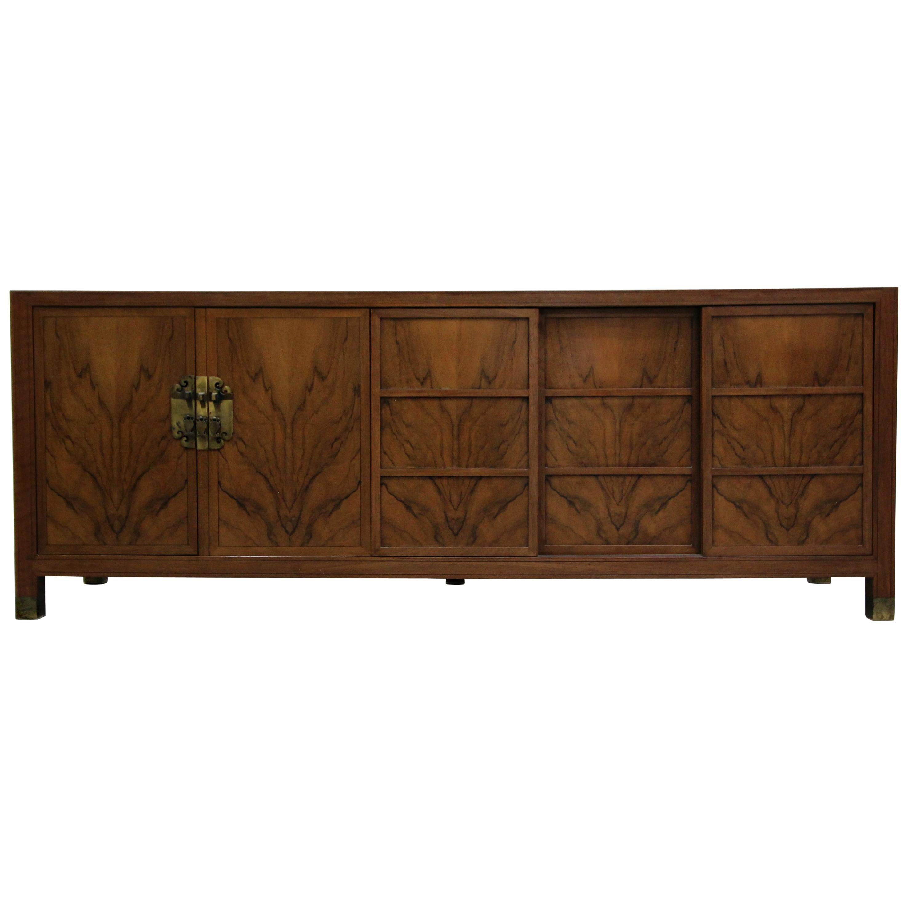 Midcentury Walnut Credenza by Frank Van Steenberg for Baker Far East Collection