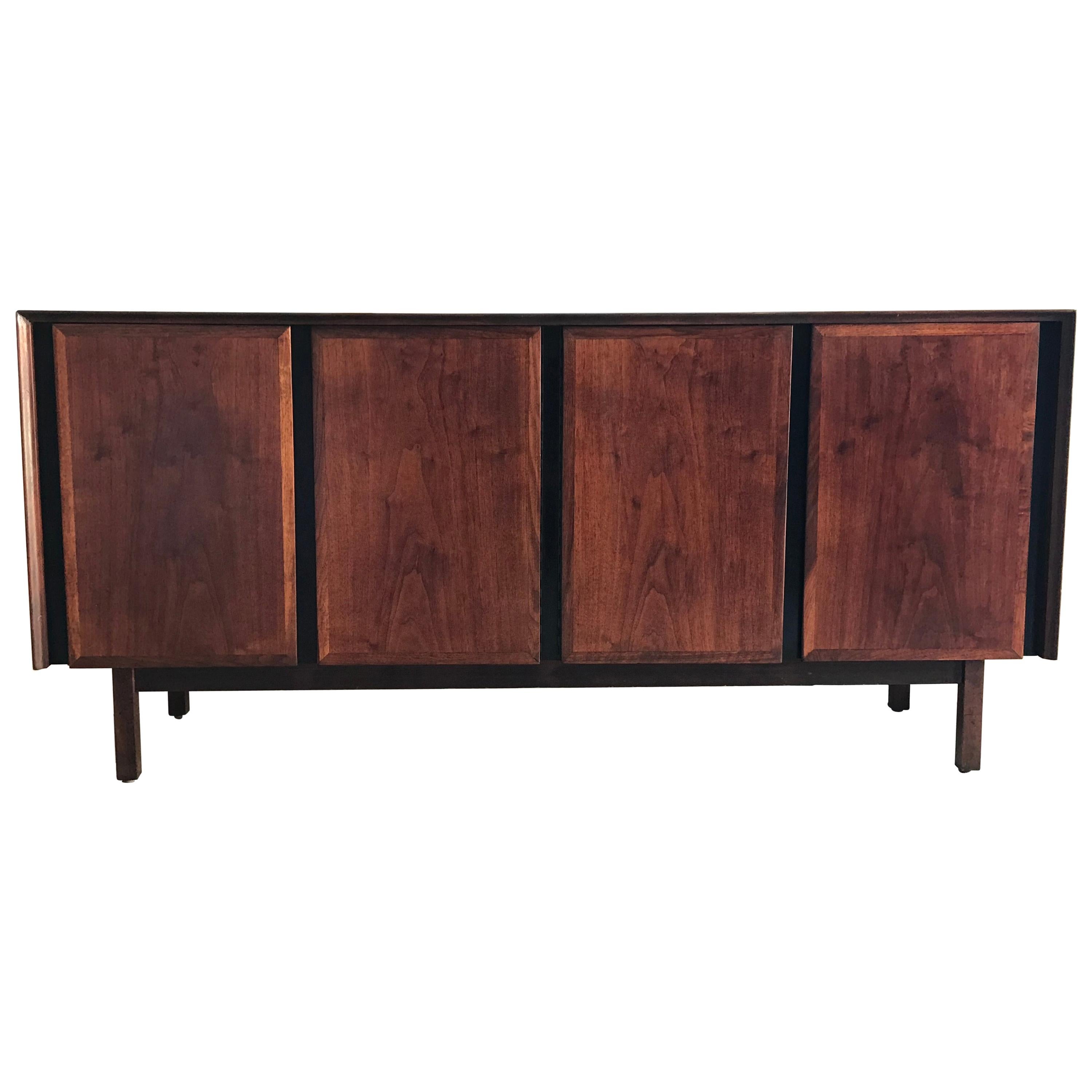 Midcentury Walnut Credenza by Merton Gershun for Dillingham