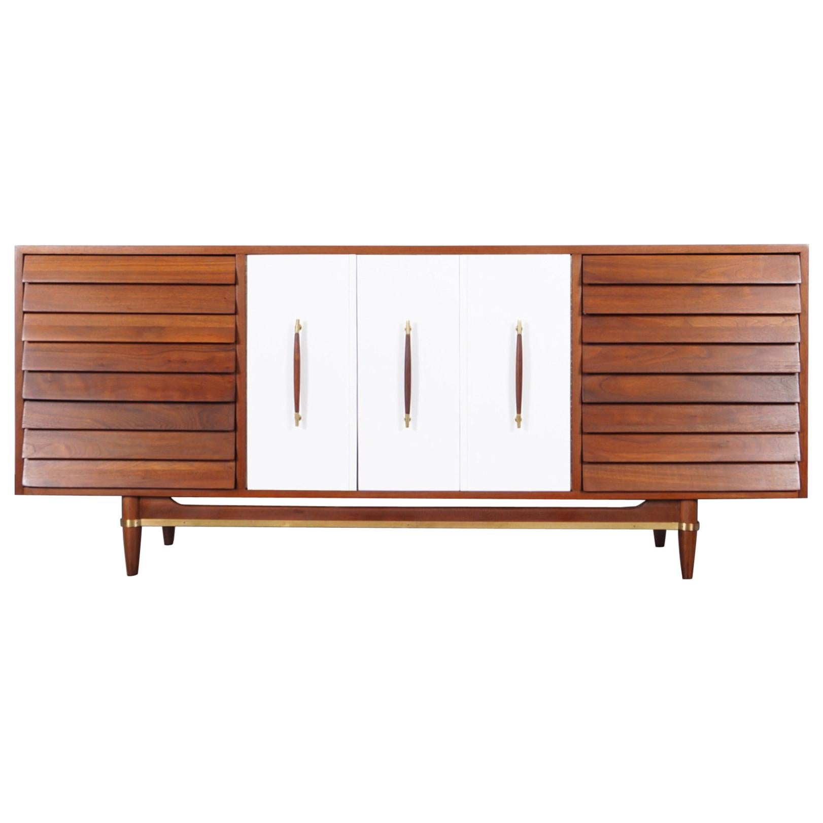 Midcentury Walnut Credenza by Merton Gershun