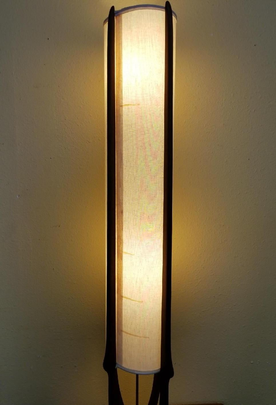 Mid-Century Modern Midcentury Walnut Floor Lamp by Modeline Lamp Co.