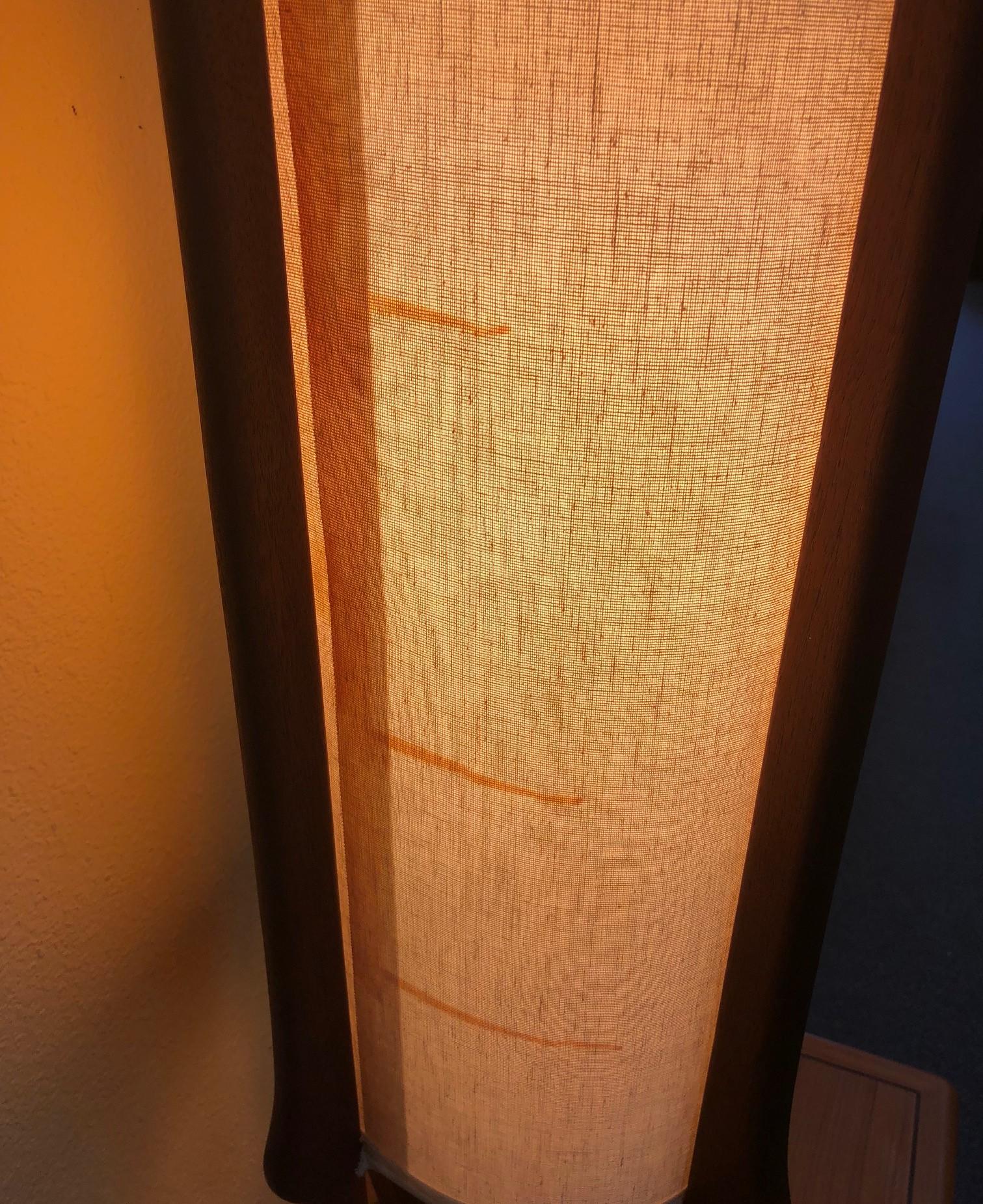 American Midcentury Walnut Floor Lamp by Modeline Lamp Co.