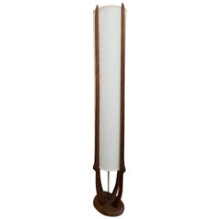 Midcentury Walnut Floor Lamp by Modeline Lamp Co.