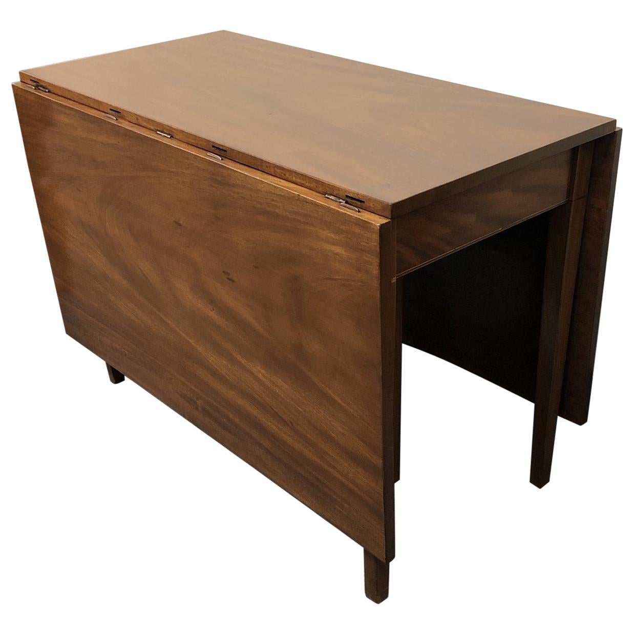 Midcentury Walnut Gate Leg Dining Table and Console For Sale