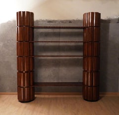 Midcentury Walnut Italian School Bookcase, 1950