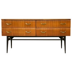 Midcentury Walnut Italian Style Compact Sideboard from Meredew, 1960s