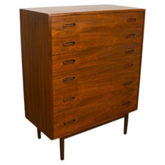 Midcentury Walnut Jack Cartwright for Founders Highboy Tall Dresser Refinished