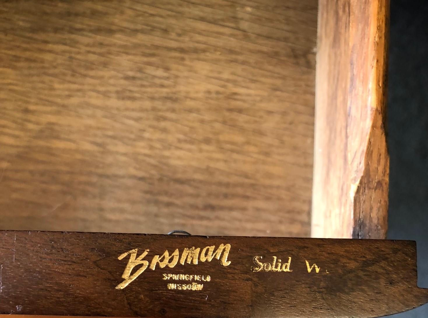 Midcentury Walnut Kidney Shaped Desk by Carl Bissman 3