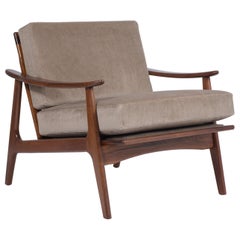 Retro Midcentury Walnut Lounge Chair