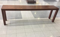 Midcentury Walnut Parsons Console Table