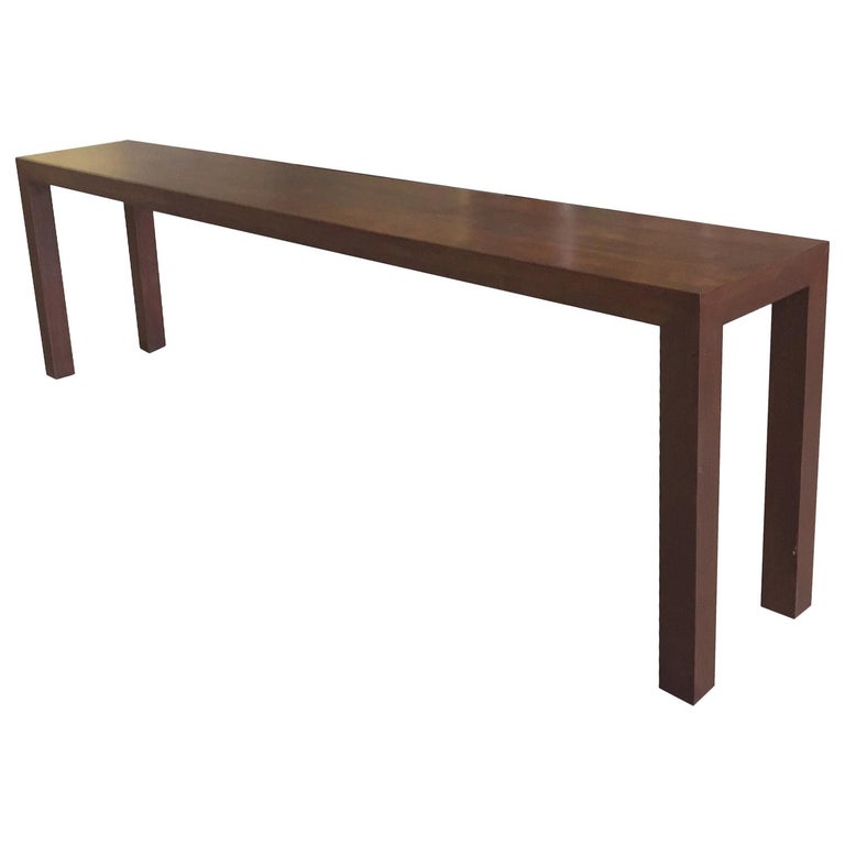 Midcentury Walnut Parsons Console Table at 1stDibs