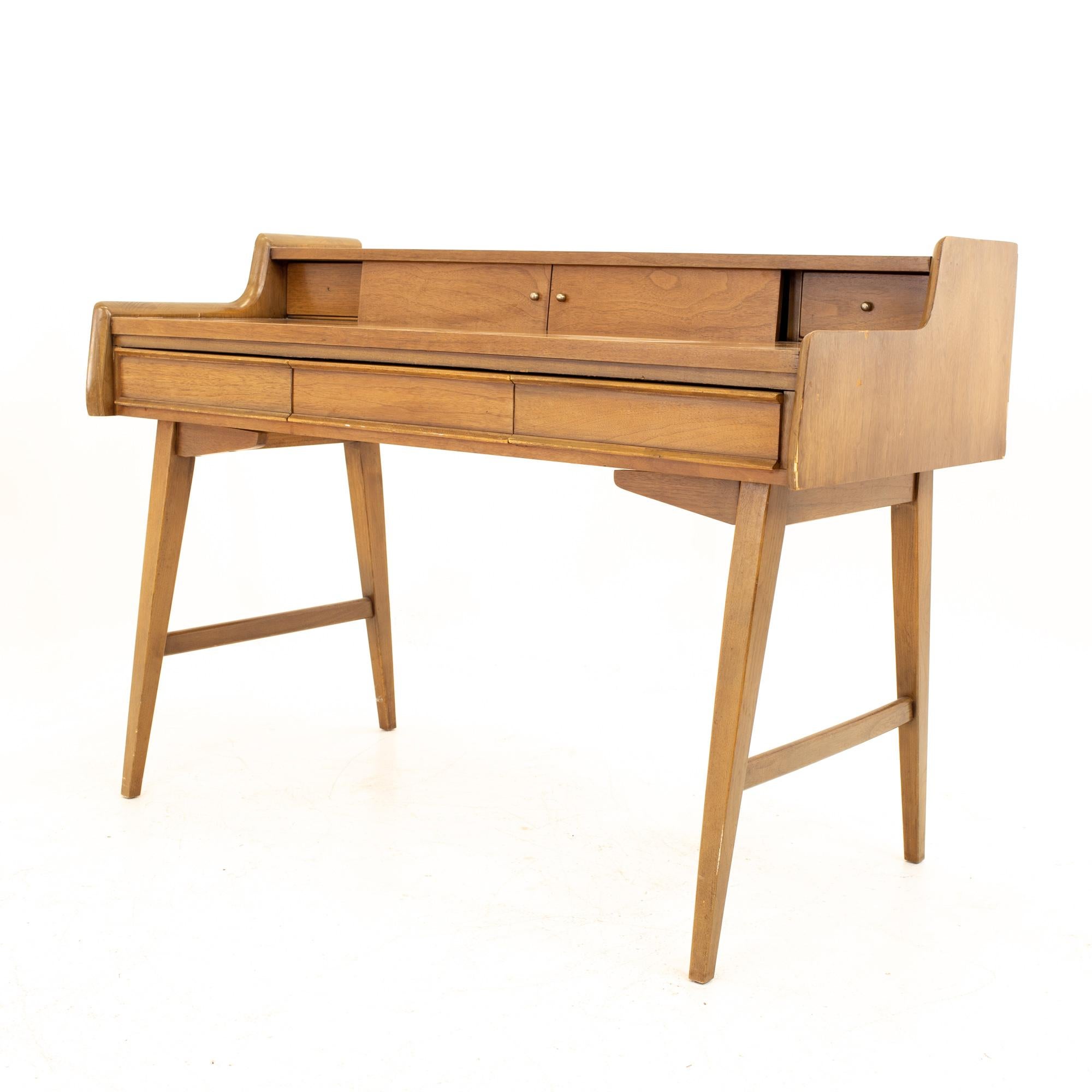 Unknown Mid Century Walnut Secretary Desk