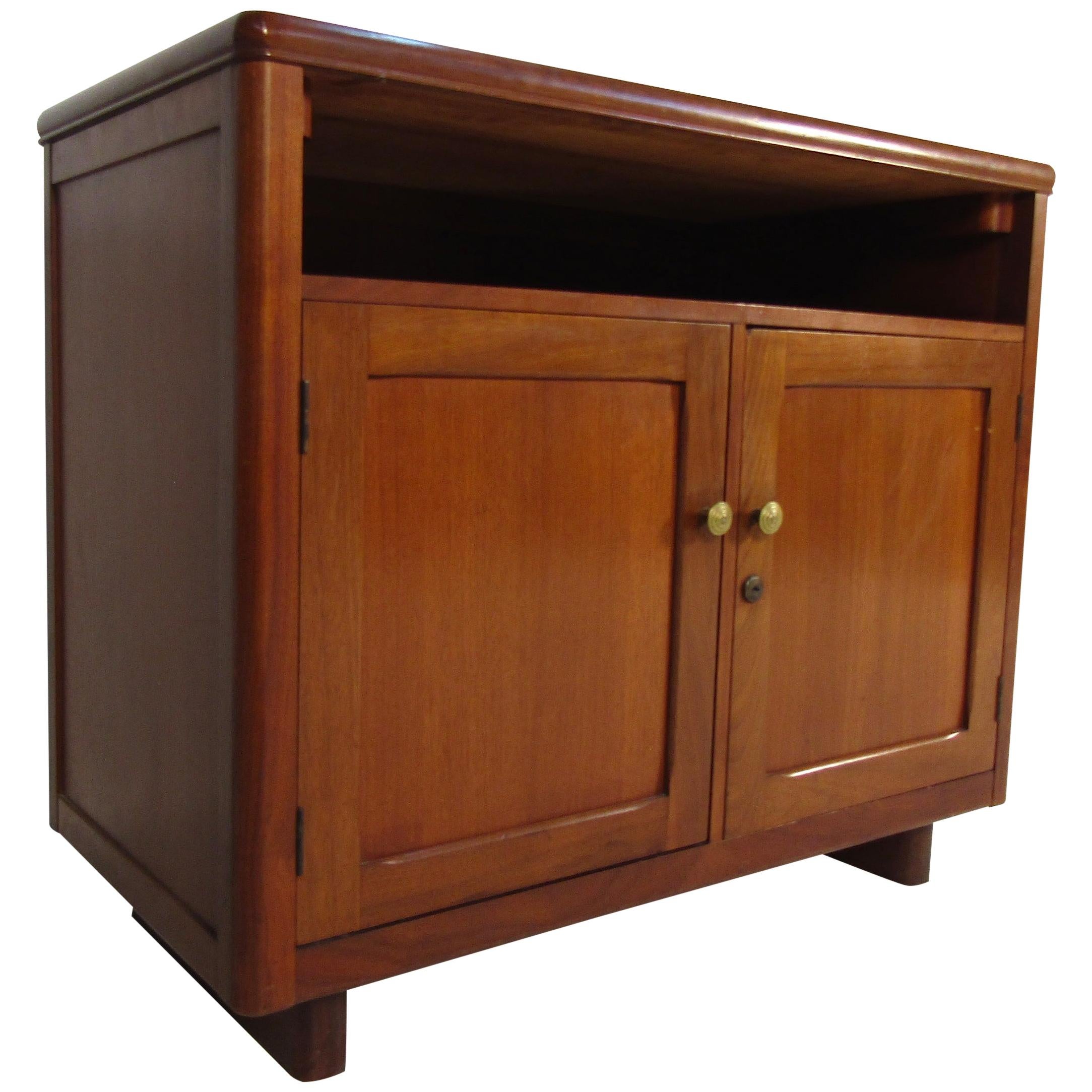 Midcentury Walnut Side Cabinet For Sale