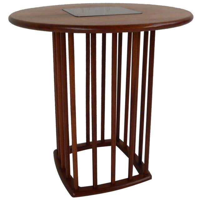 Midcentury X-Base Side Table For Sale at 1stDibs