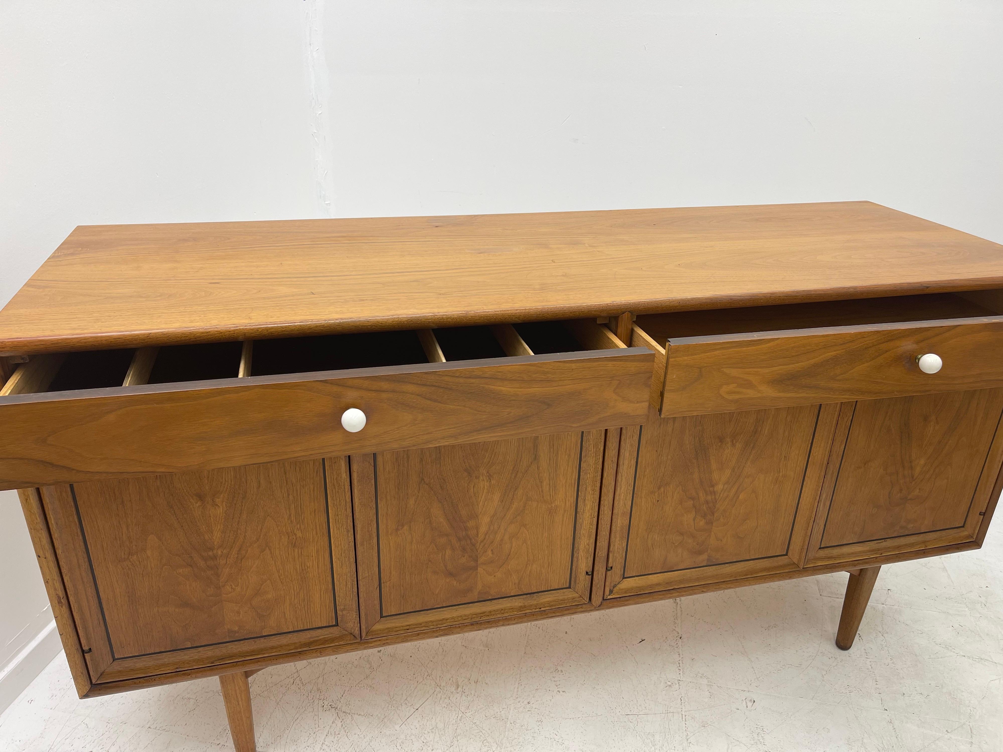 Midcentury Walnut Sideboard or Record Cabinet by Kip Stewart for Drexel 5
