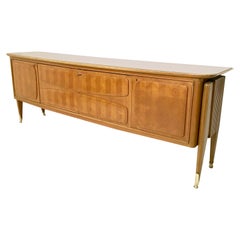 Midcentury Walnut Sideboard Produced by Cantù with Maple Interiors, Italy, 1950s