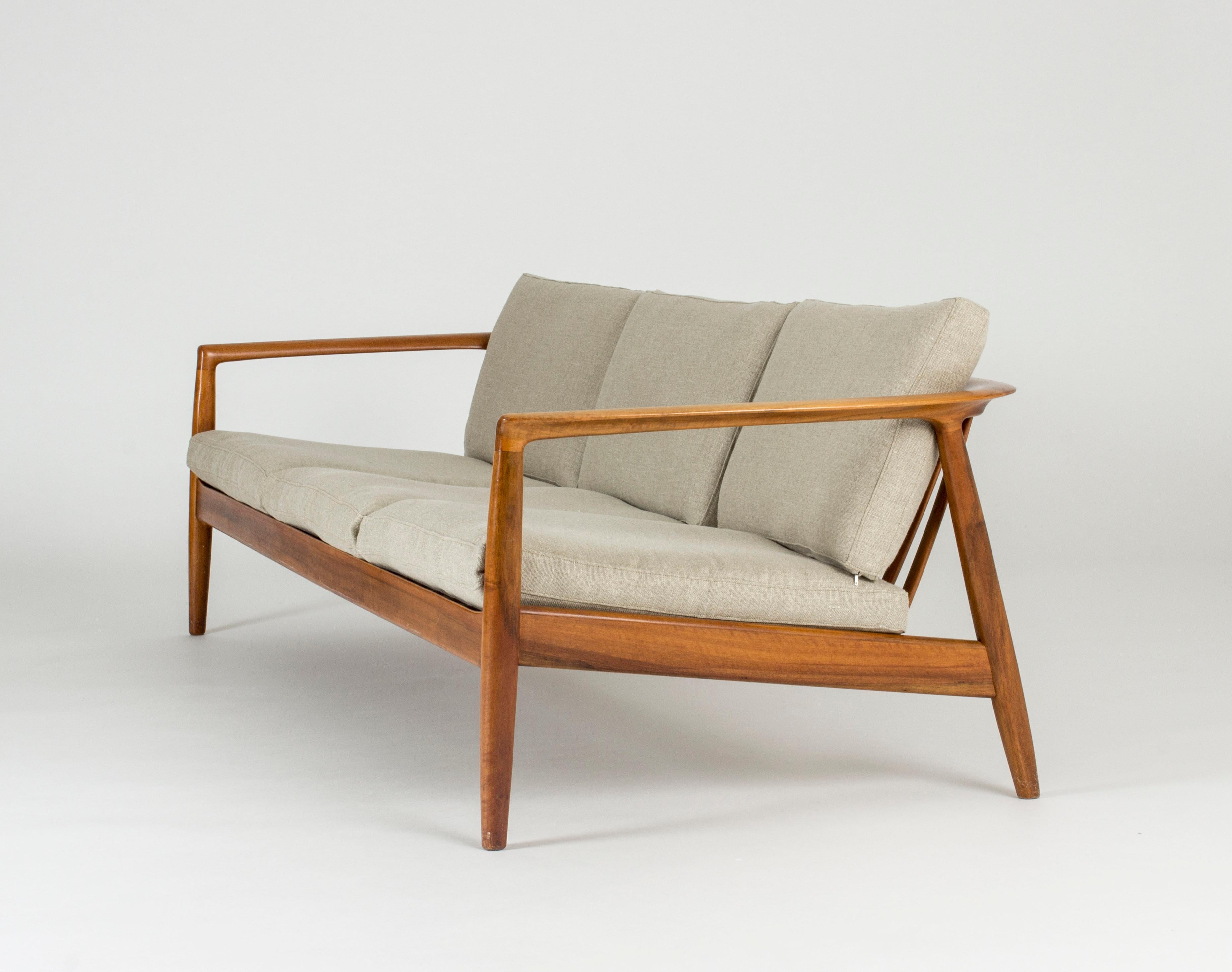 Scandinavian Modern Midcentury walnut sofa by Folke Ohlsson