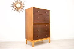 Midcentury Walnut and Teak Chest of Drawers from Stag Furniture, 1960s