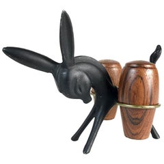 Midcentury Walter Bosse Donkey Salt and Pepper Shaker, 1950s, Austria