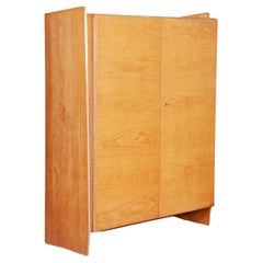 Vintage Midcentury Wardrobe Cabinet from Czechoslovakia, 1950s, Original Condition