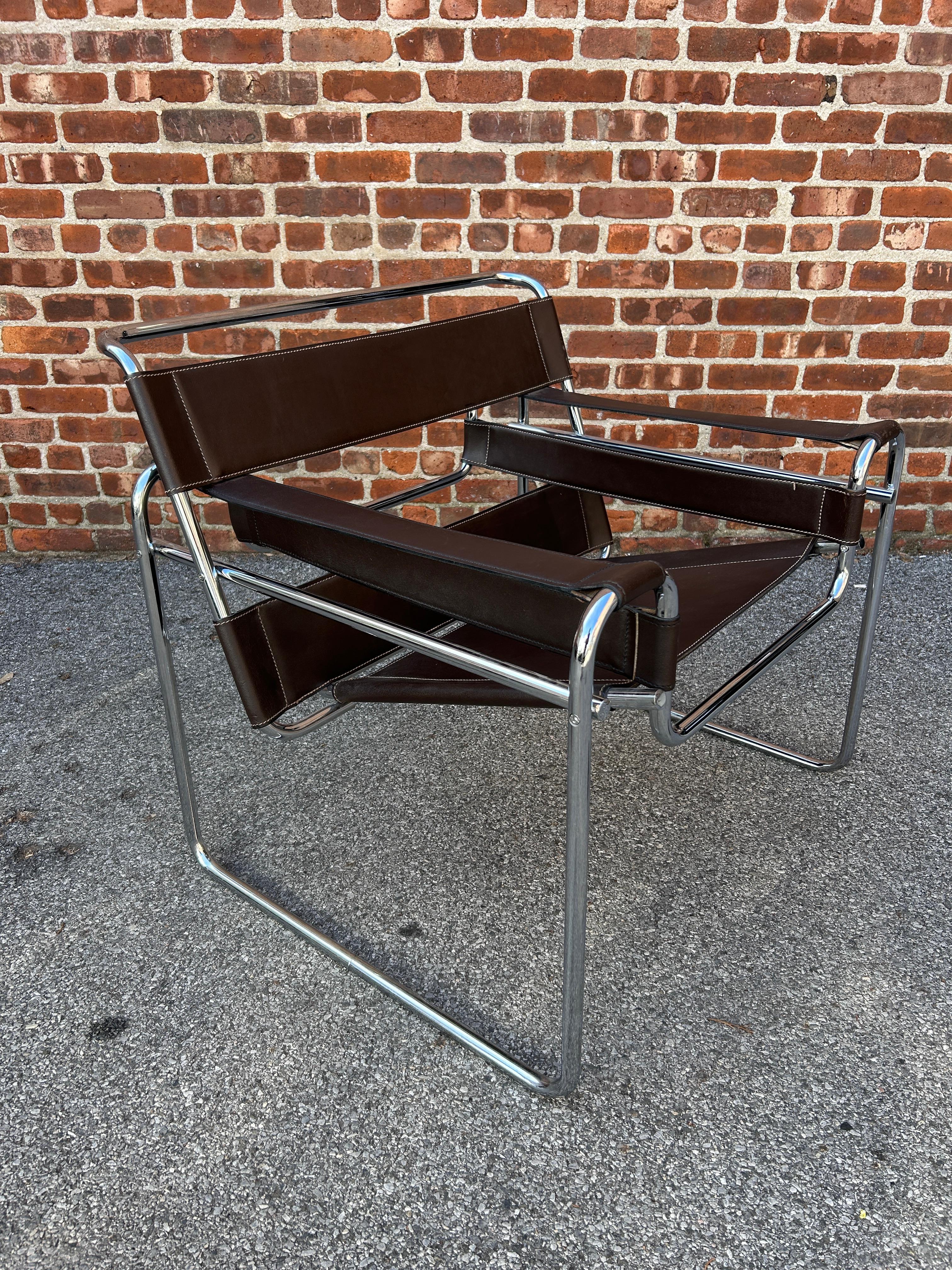 Mid-Century Modern Midcentury Wassily Chair for Knoll Brown