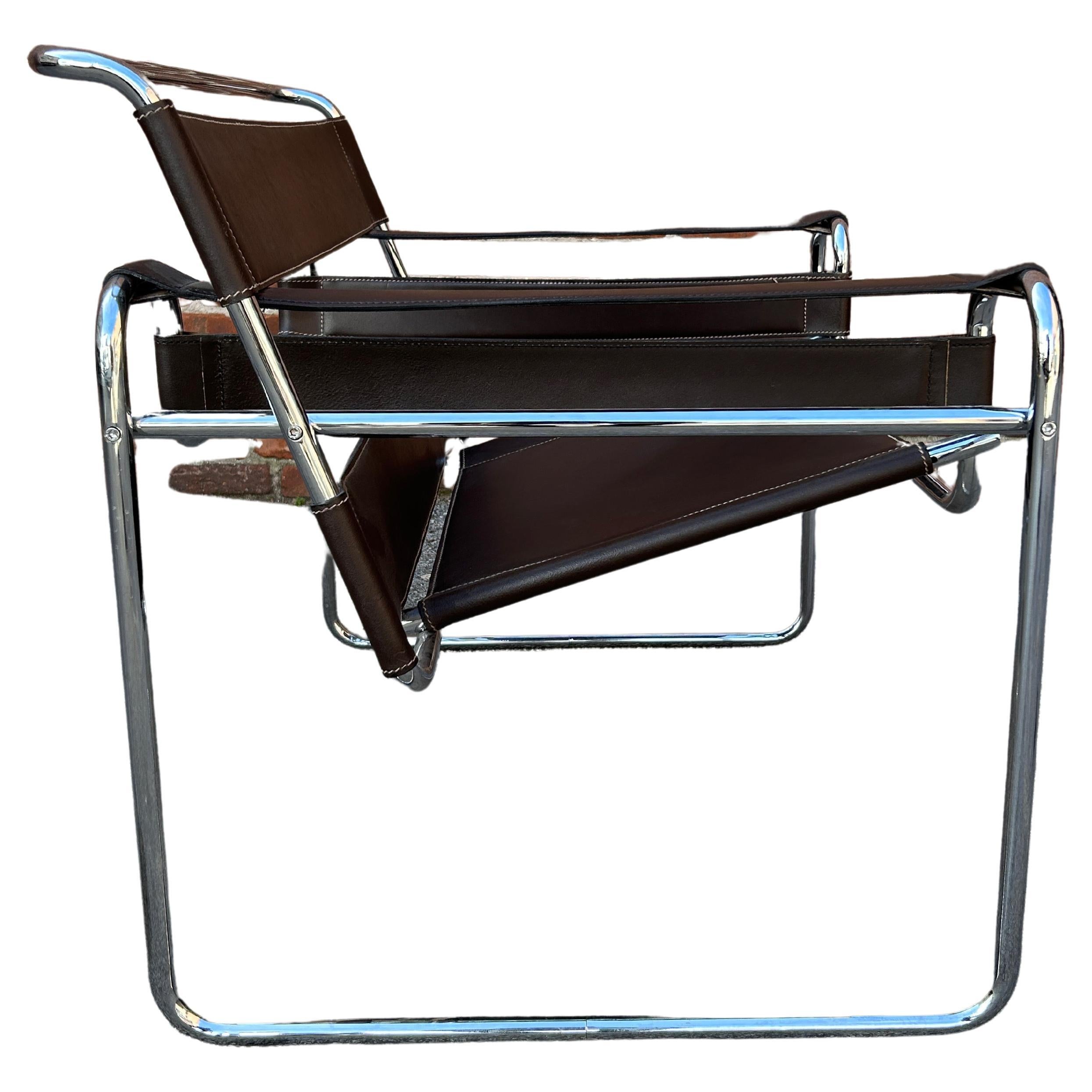 Midcentury Wassily Chair for Knoll Brown at 1stDibs