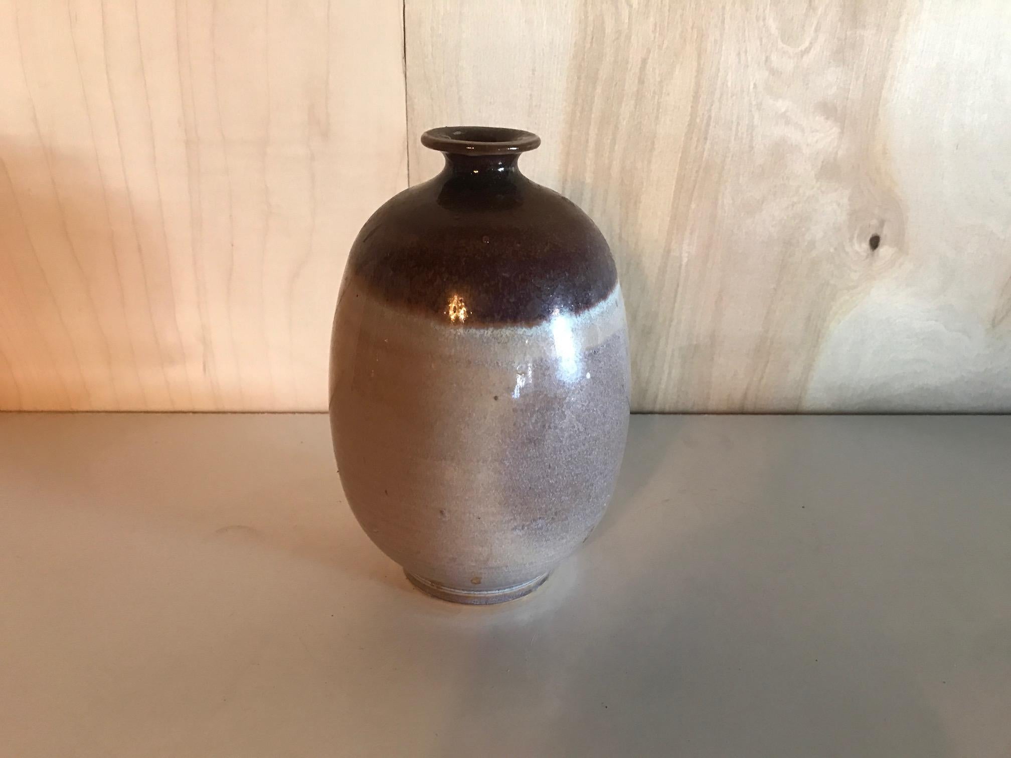 Late 20th Century Midcentury Weed Pot Ceramic Vintage Pottery Studio Art For Sale