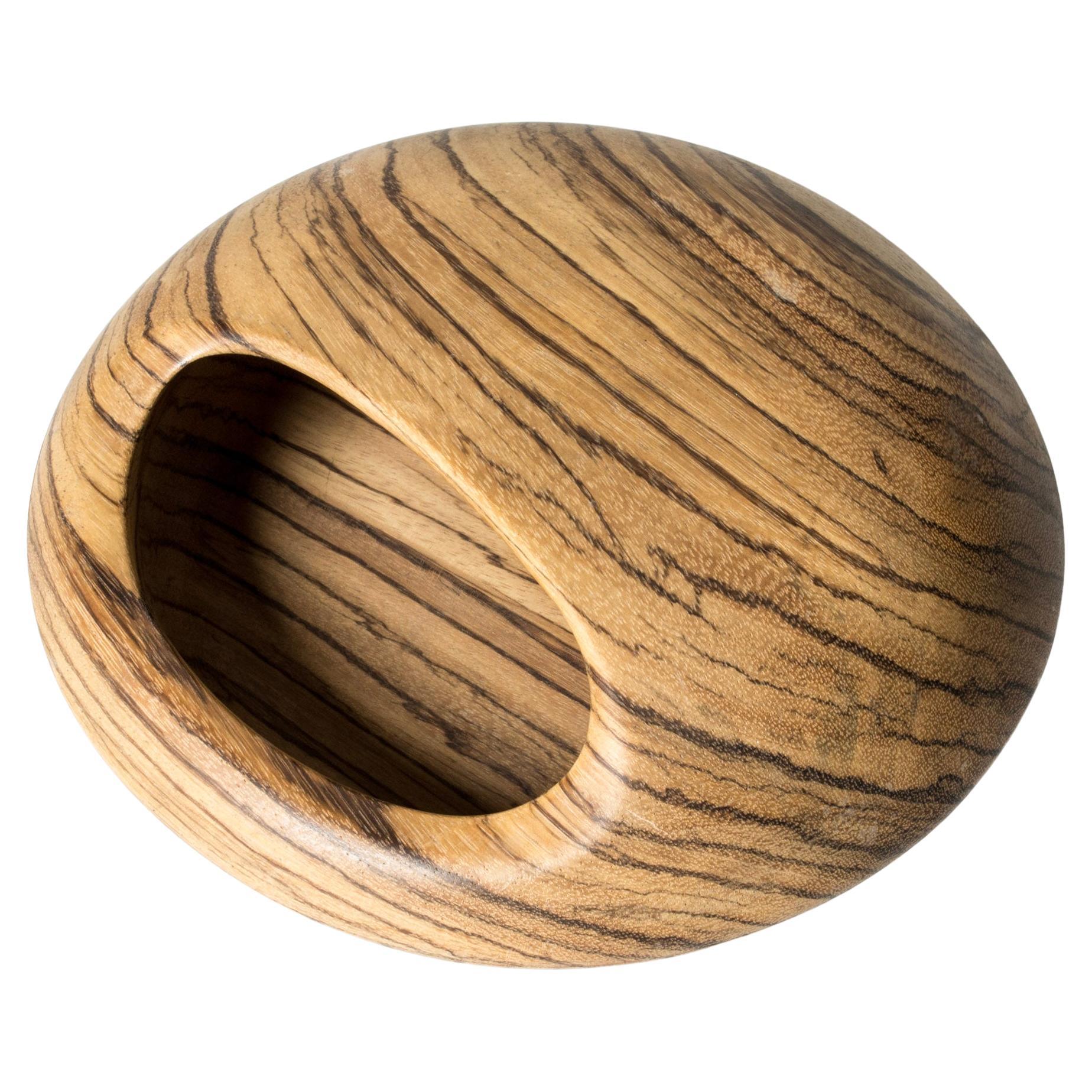 Midcentury wenge "Nut cache" bowl by Sigvard Nilsson, Sweden, 1960s For Sale